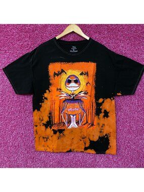 The Nightmare Before Christmas Jack Skellington Pumpkin Dip Dye T-Shirt Large